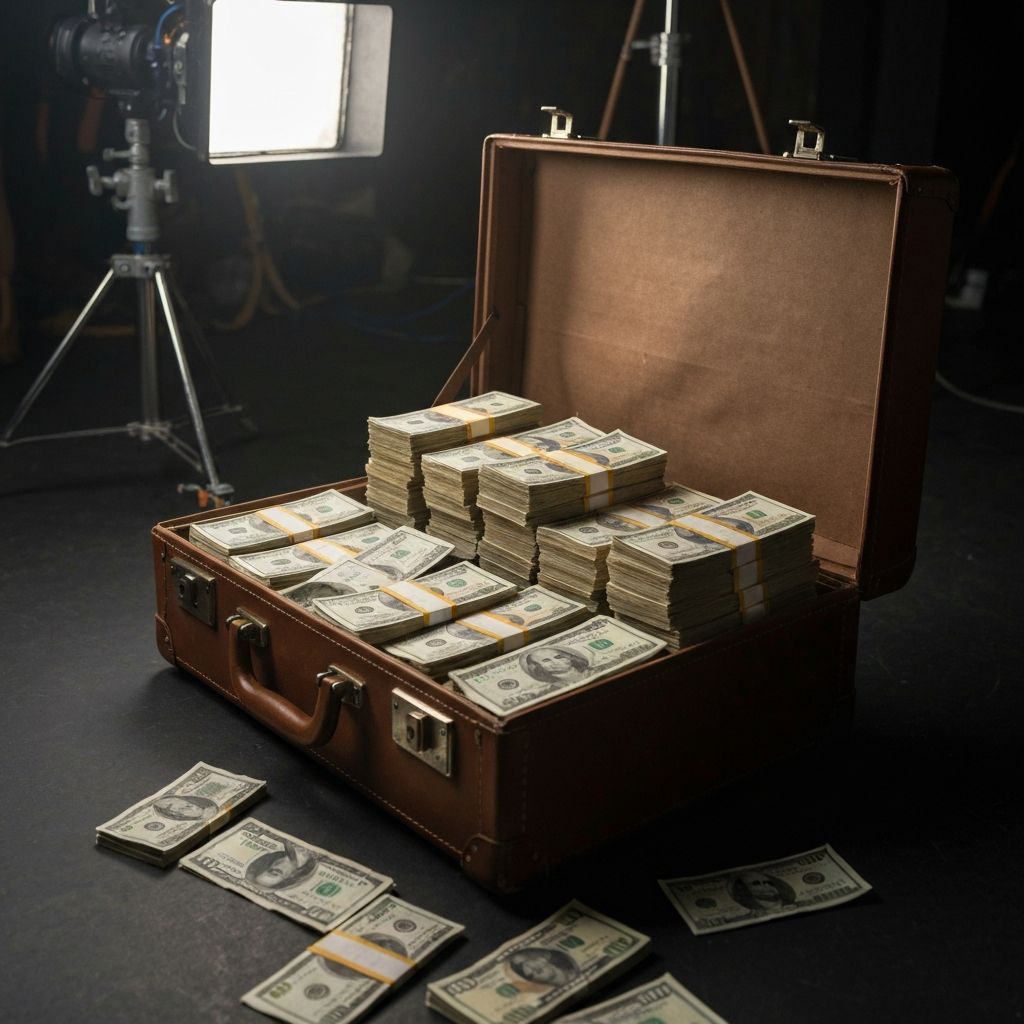 Briefcase Money Display - Movie Set Prop
