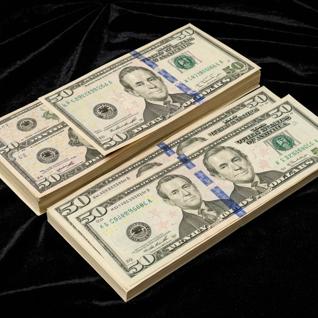 Crisp $50 Bills Pack - Professional Props