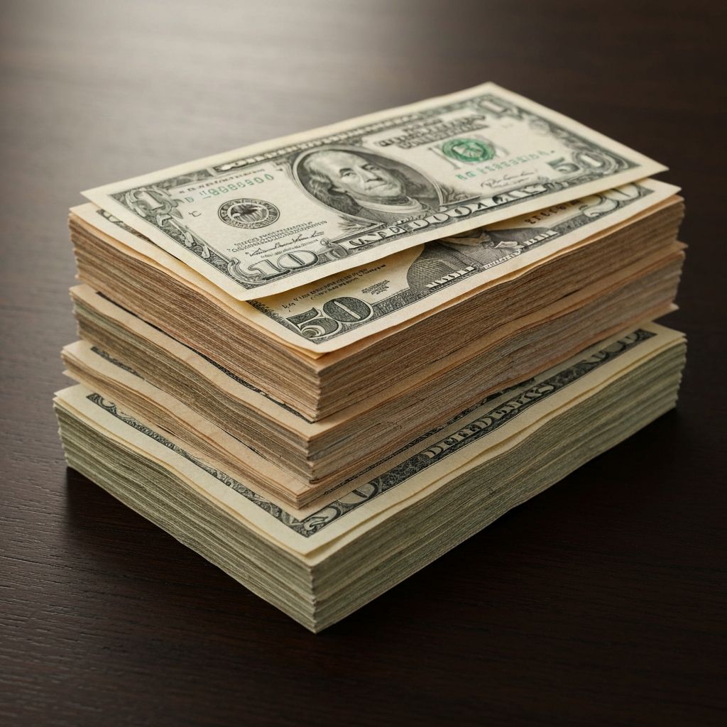 Mixed Denomination Money Stack - Film Currency