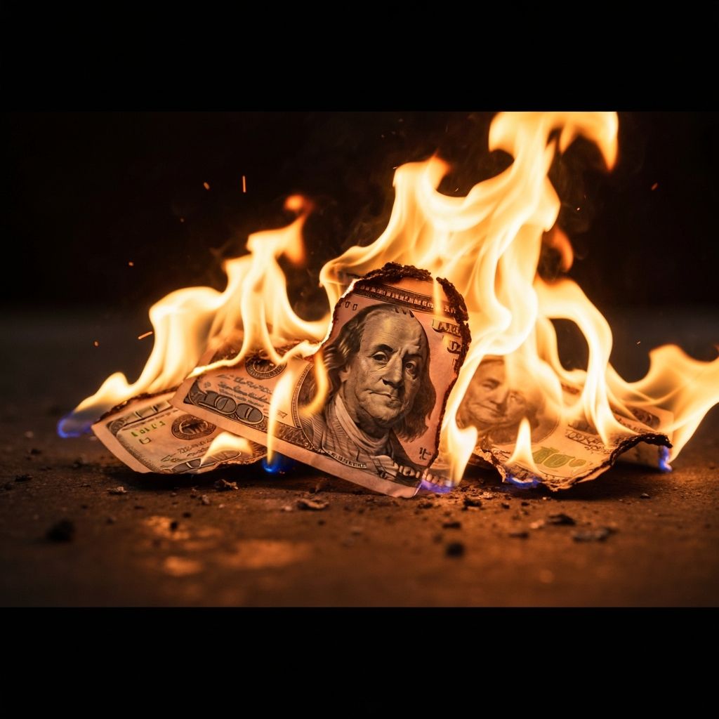 Money Burning Effect - Action Props