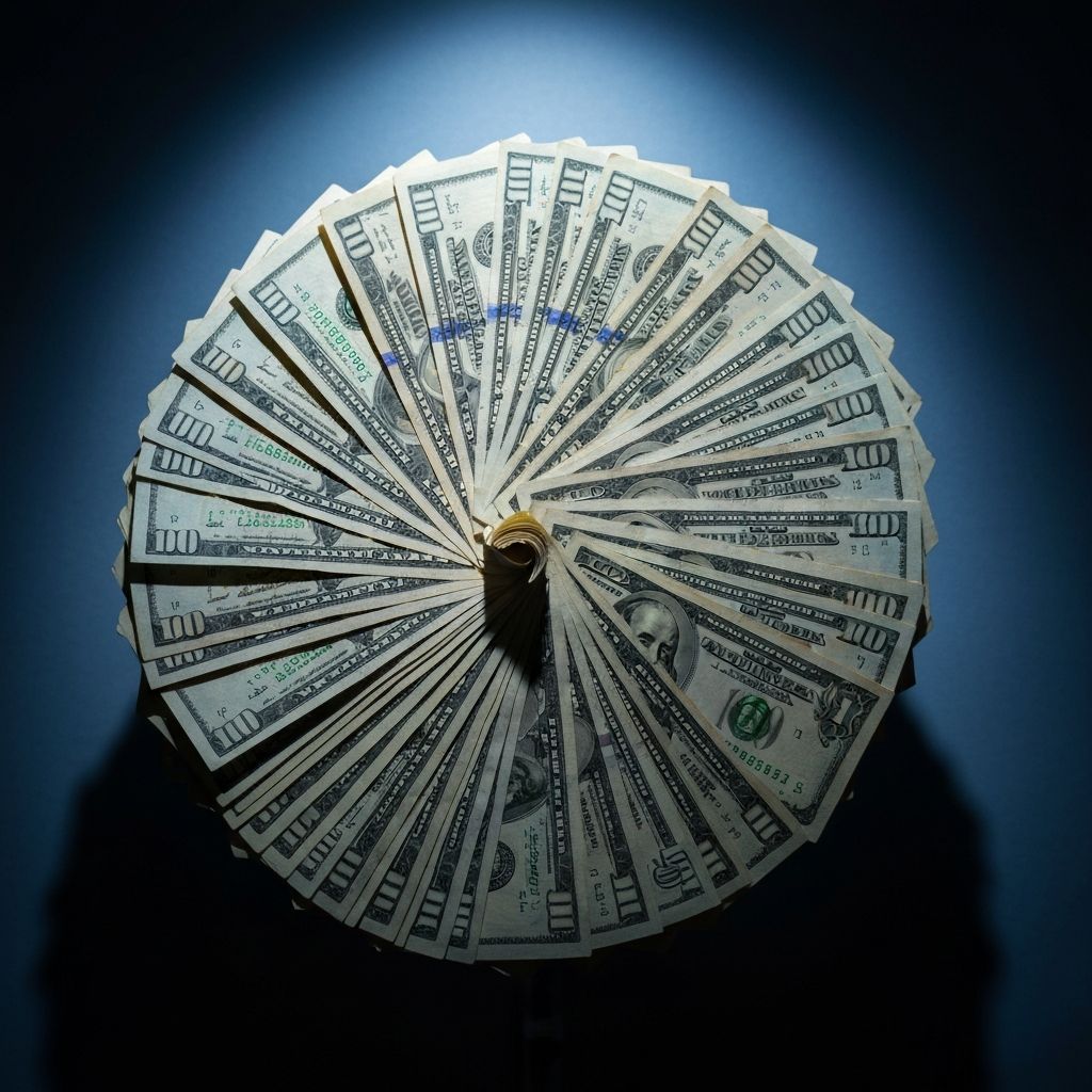 Money Fan Display - Luxury Props