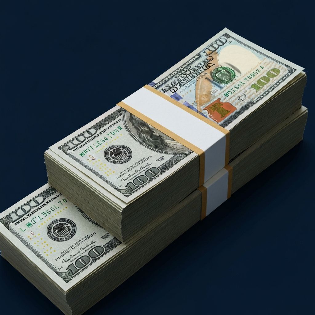 Realistic $100 Bills Stack - Movie Prop Money