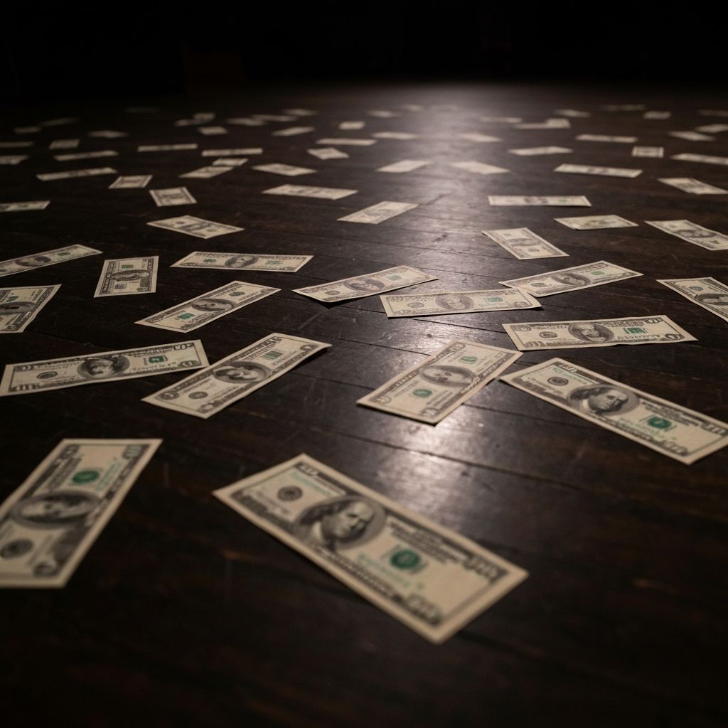 Scattered Money Pile - Photo Props